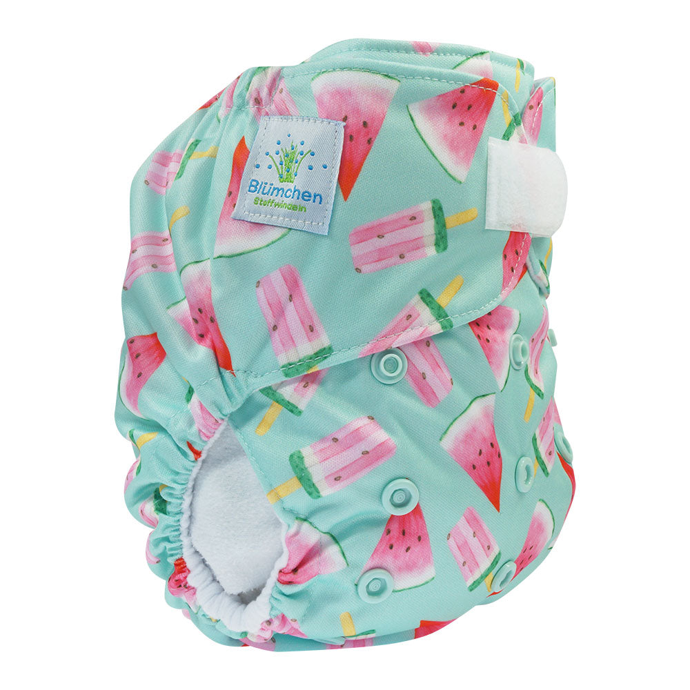 Pannolino lavabile POCKET Blümchen Velcro