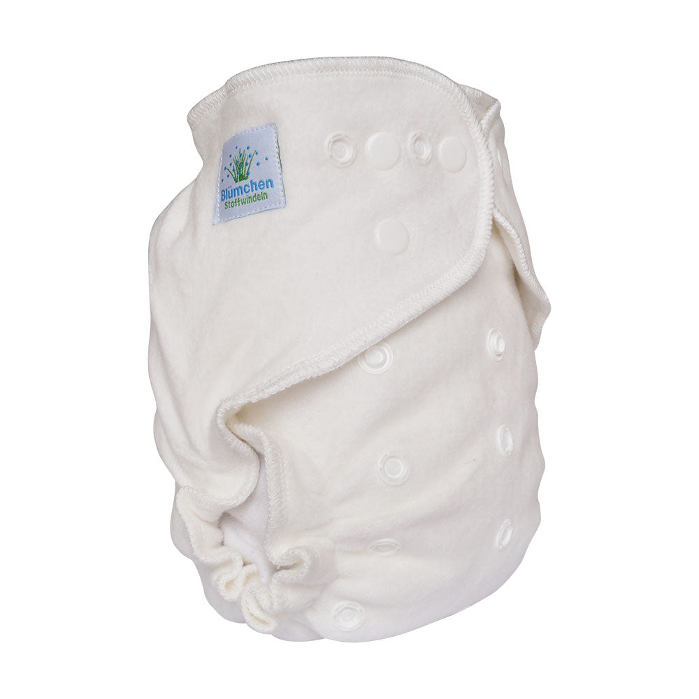 Pannolino lavabile da notte FITTED Blümchen 100% cotone bio supersoft