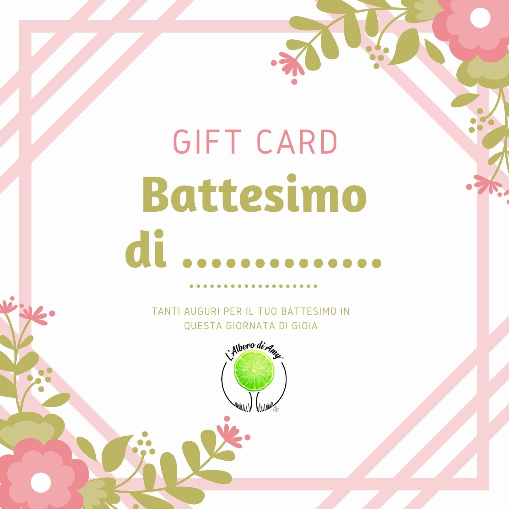 Gift Card Battesimo per Lei