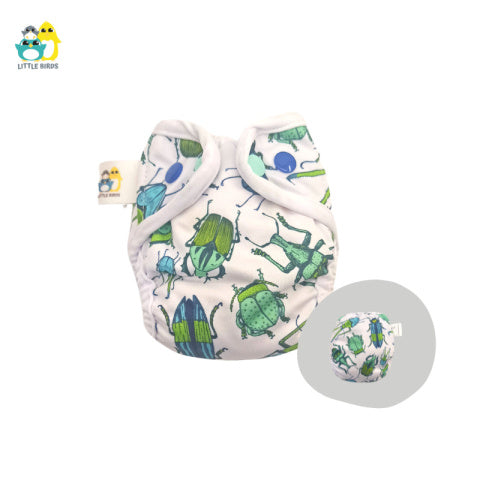 Cover in PUL New Born Little Birds Diapers