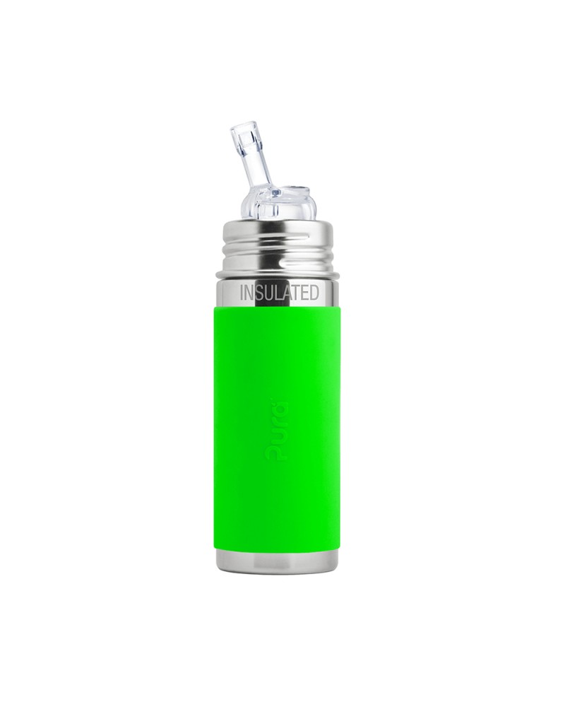 Biberon TERMICO Pura Kiki con cannuccia in silicone 6+