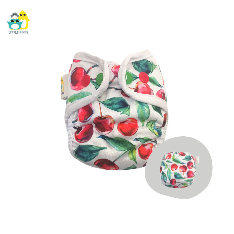 Cover in PUL New Born Little Birds Diapers