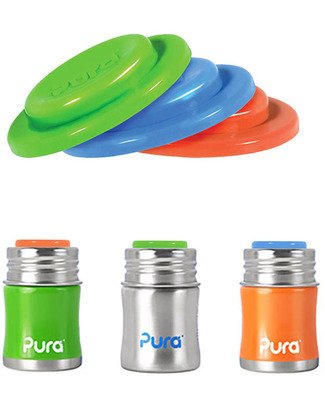 Dischi di ricambio per bottiglie, 3 pezzi, blu/verde/arancione PURA