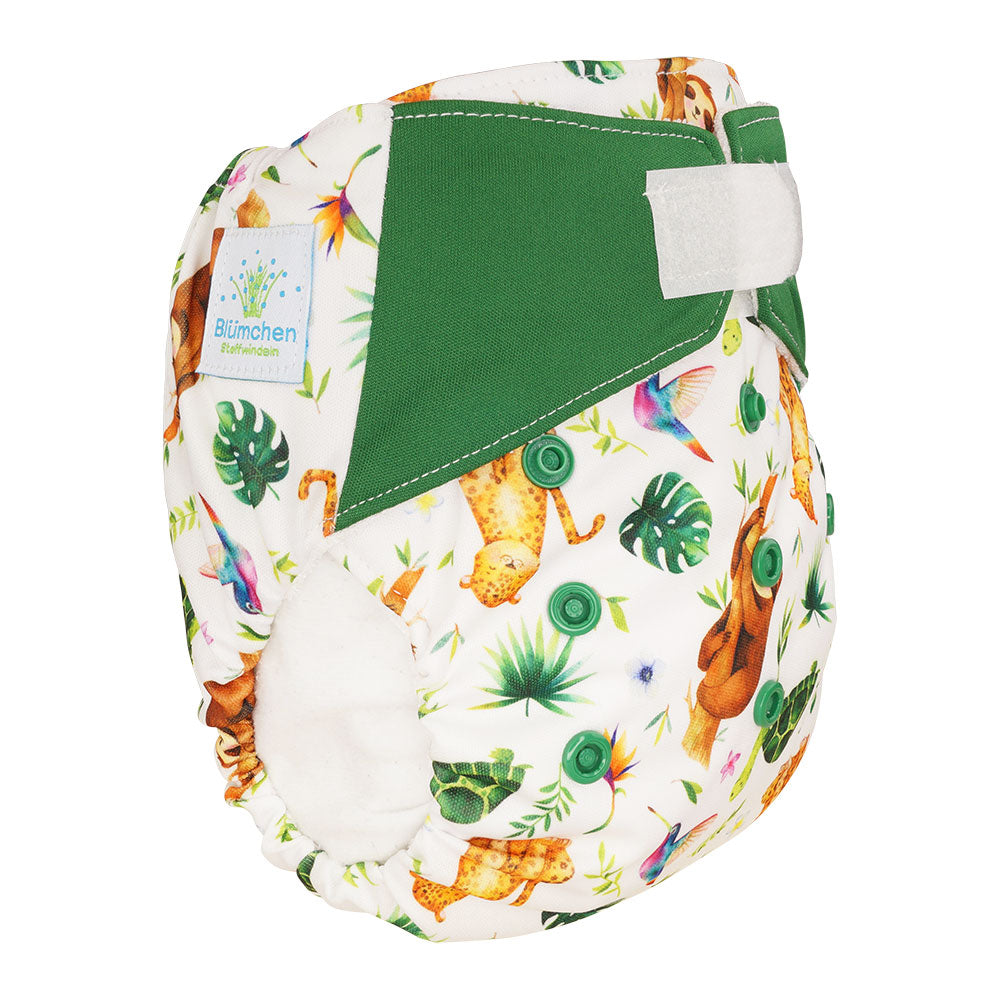 Pannolino lavabile AIO (All In One) Blümchen Velcro