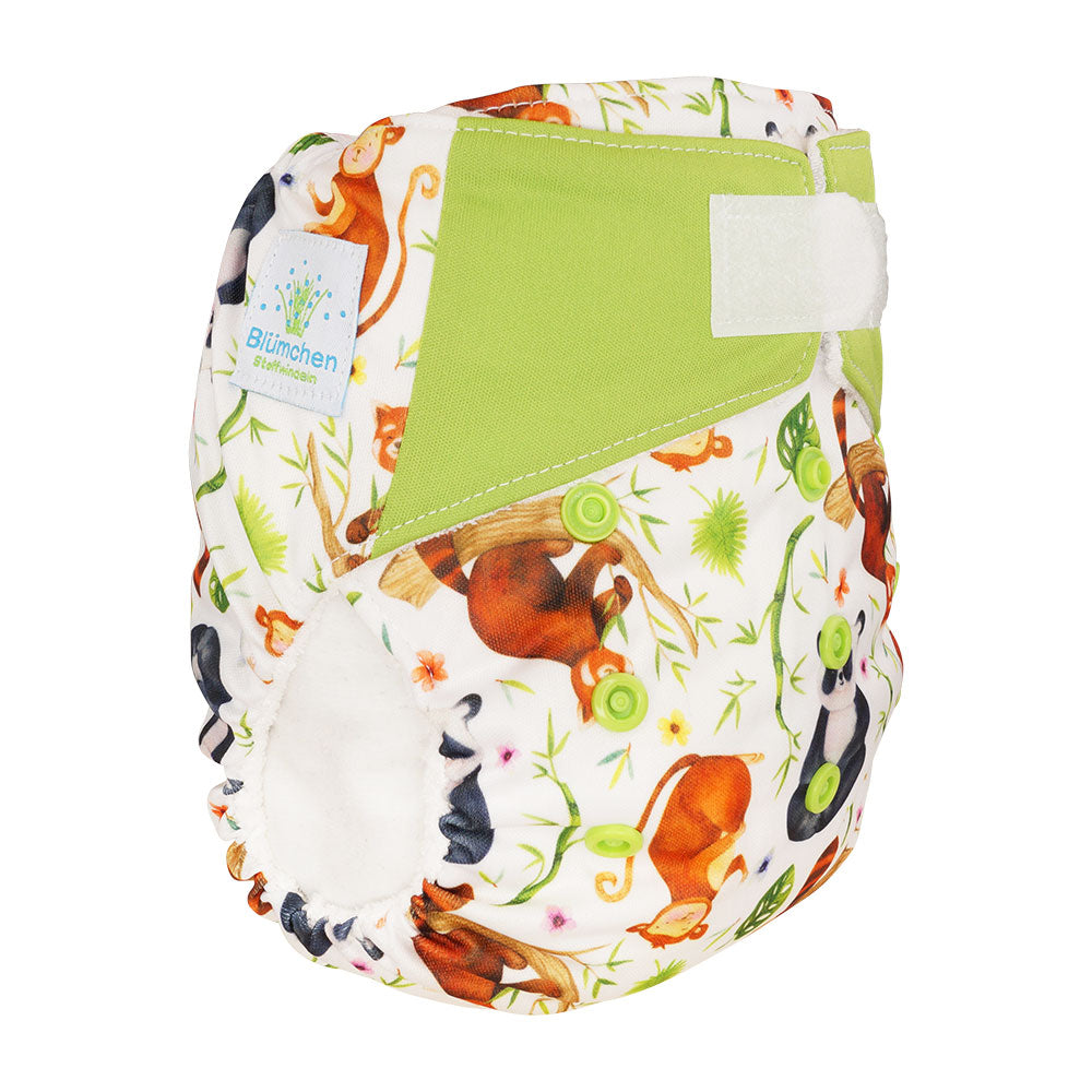 Pannolino lavabile AIO (All In One) Blümchen Velcro