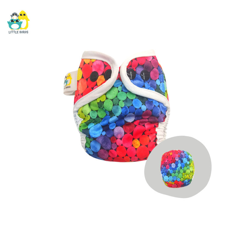 Cover in PUL New Born Little Birds Diapers