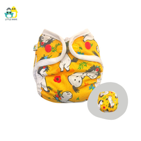 Cover in PUL New Born Little Birds Diapers