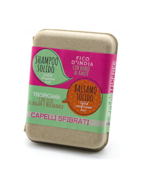COMBO Shampoo + Balsamo solidi CAPELLI SFIBRATI Antichi Ricordi