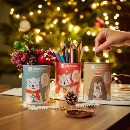 Salvadanaio Orso Polare Kit viso La Saponaria