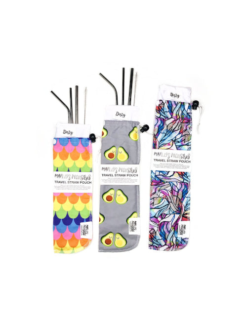 Cannucce in acciaio e porta cannucce Marley's Monsters