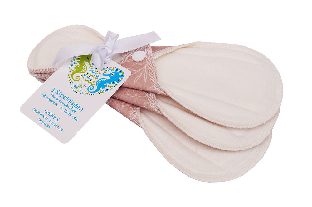 Assorbenti lavabili giorno 3 pz Blümchen in Cotone Biologico e Canapa