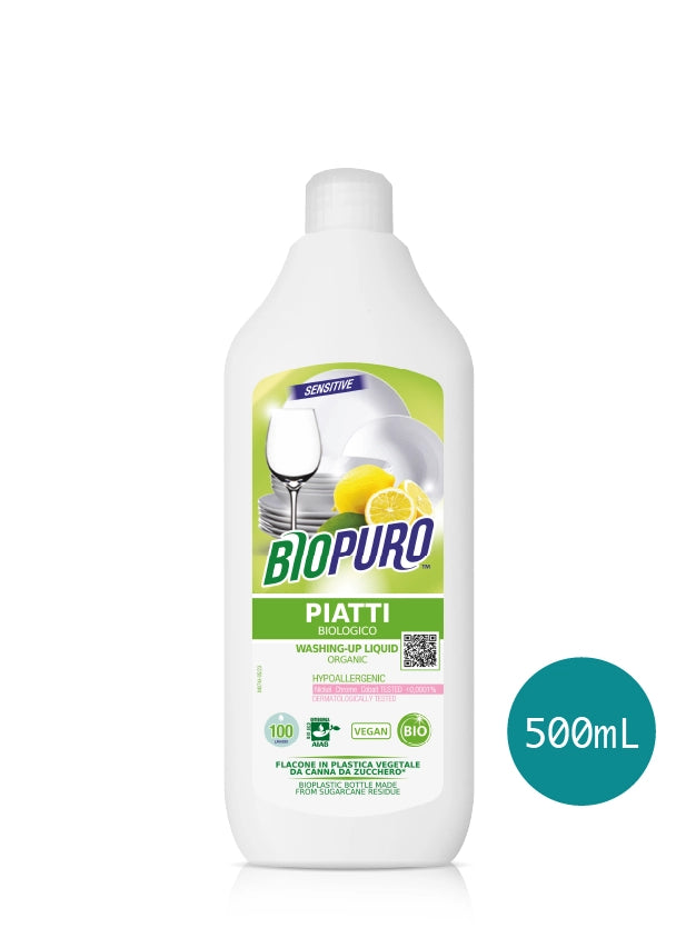 Detersivo piatti ecologico bio limone concentrato | Biopuro 500ML