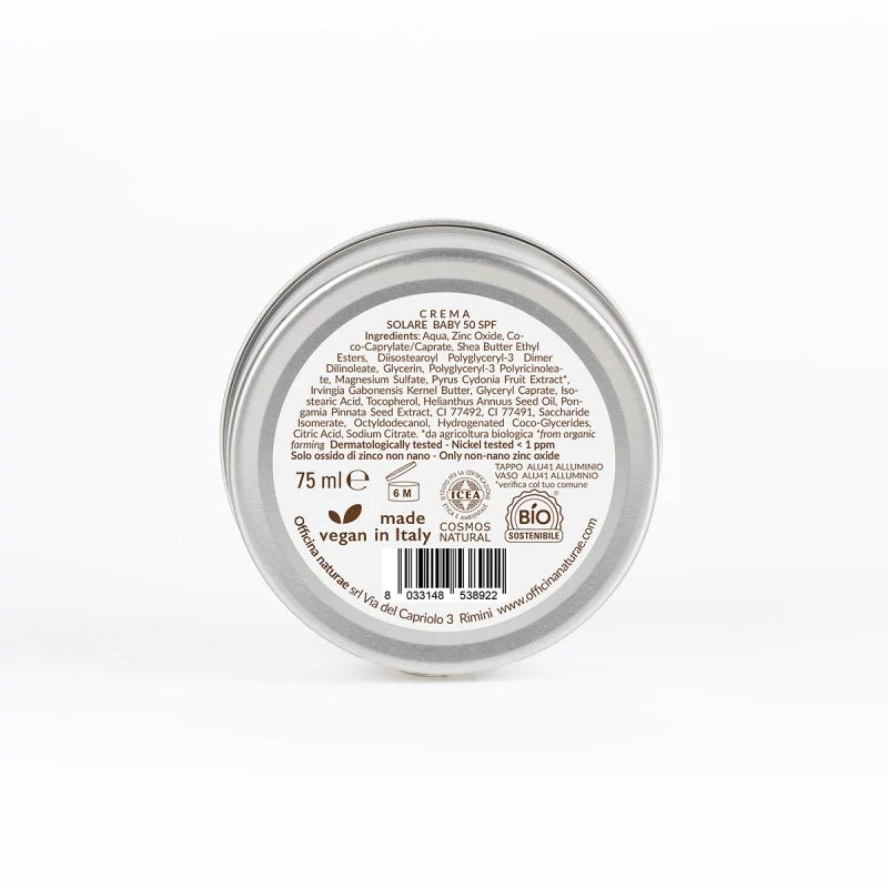 Crema solare bambini SPF 50 senza profumo