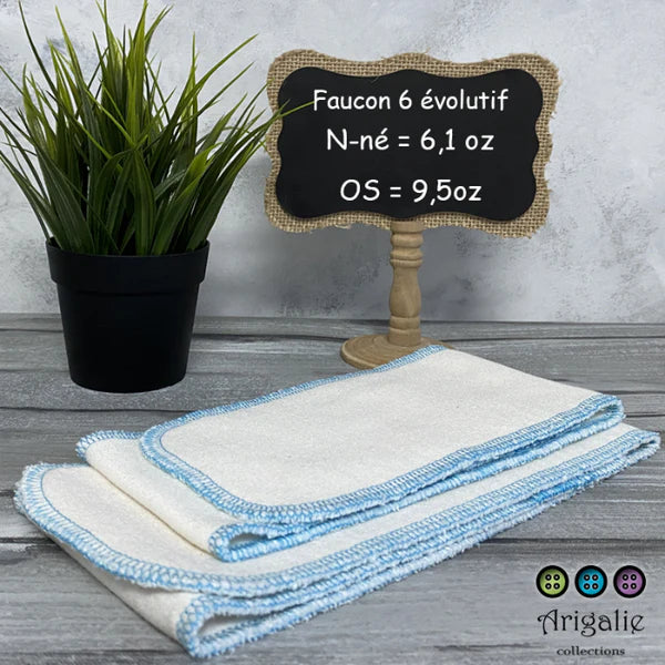 Faucon 6 inserto pannolino lavabile bambù cotone | Arigalie
