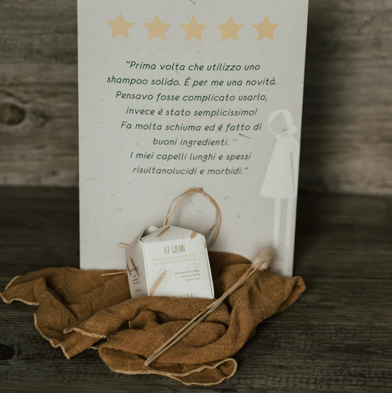 Balsamo solido nutriente per capelli secchi e punte ethical grace