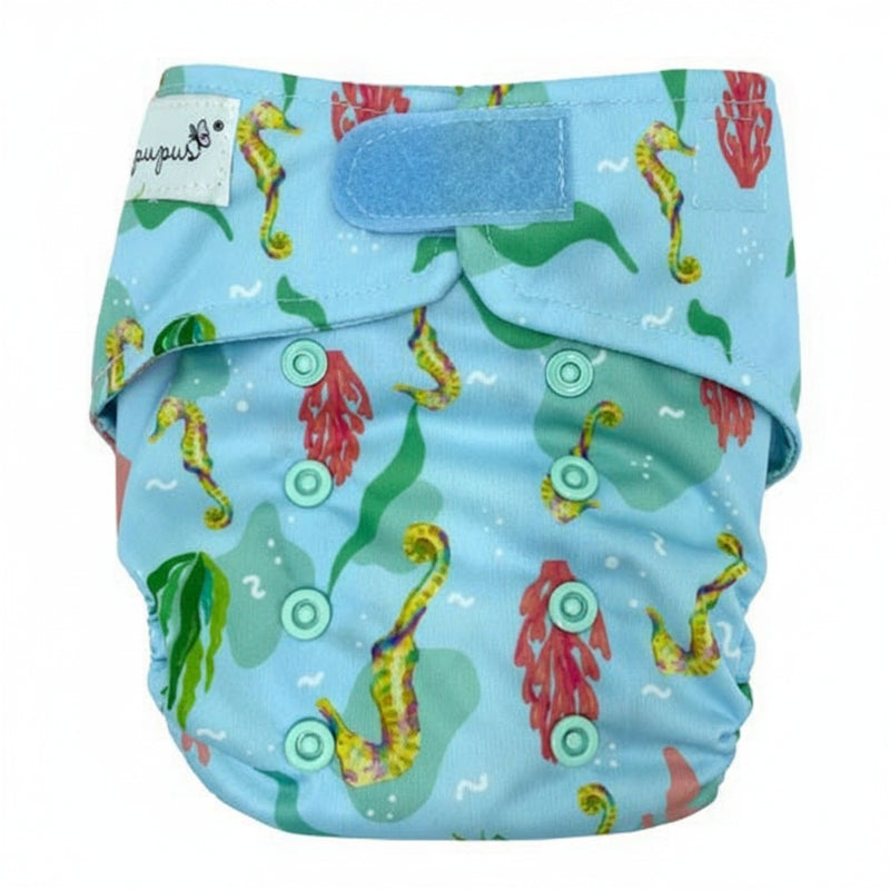 Pannolino lavabile pocket con velcro e interno stay dry