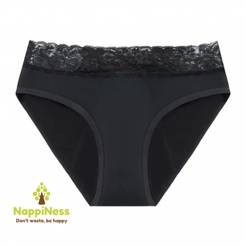 Wolbar Mutande Donna WB315: Slip Invisibile In Nero, Taglia M – Morbido E Traspirante