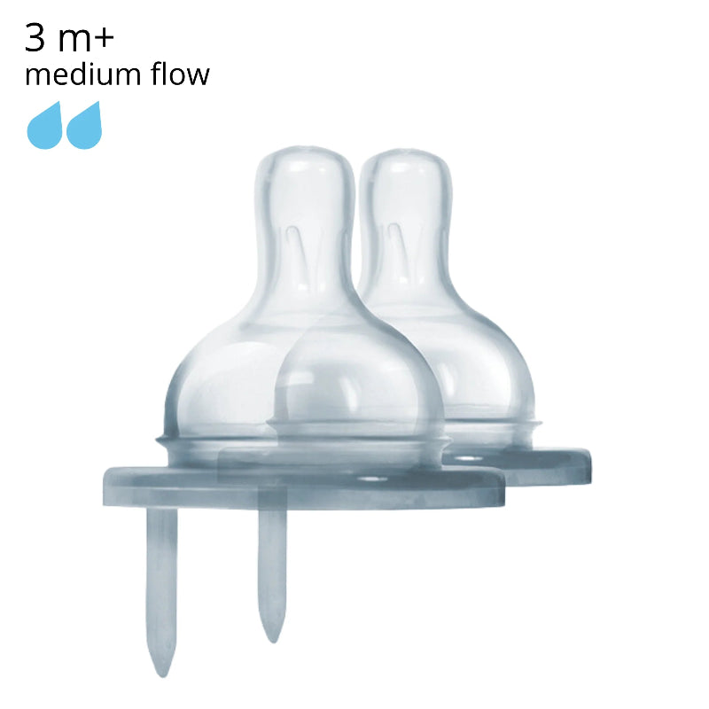 Tettarella Pura Kiki Natural Vent 2 gocce per biberon acciaio inox