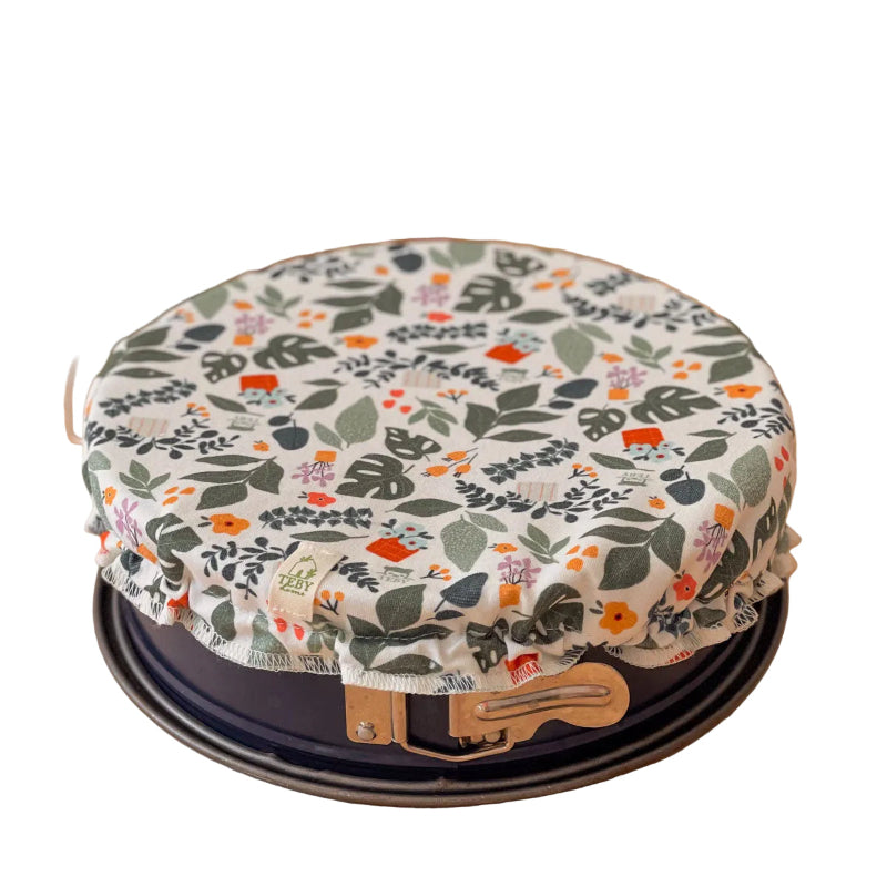 Porta merenda riutilizzabile in tessuto grigio a righe Teby Home