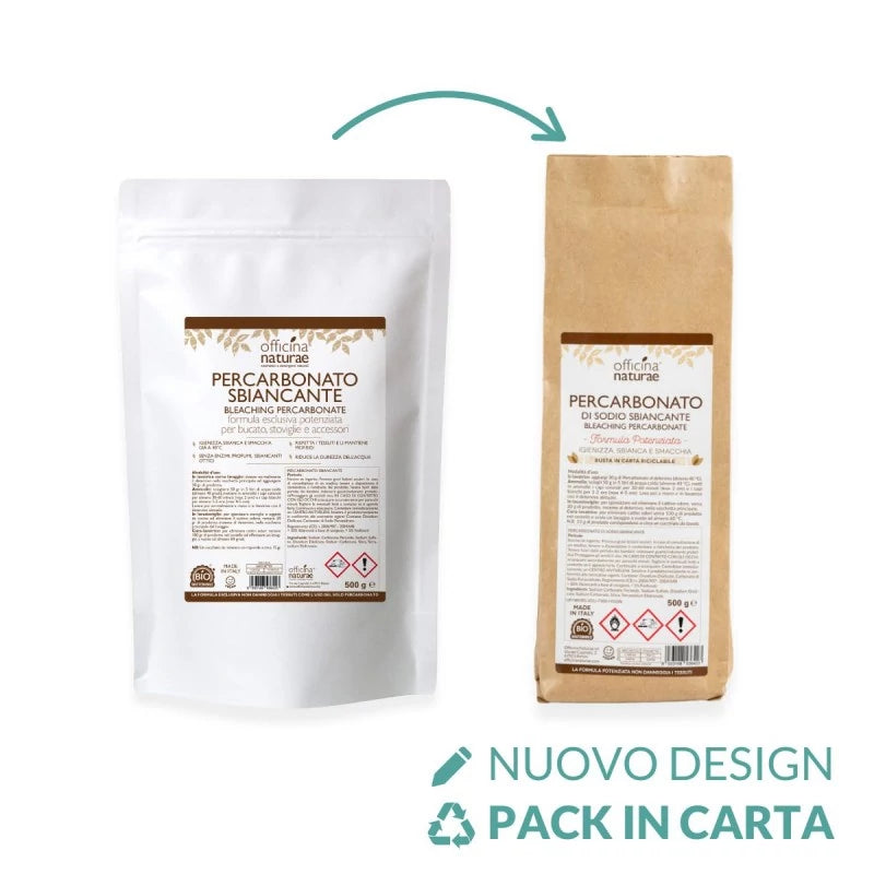 Percarbonato sbiancante Officina Naturae 500 gr formula potenziata