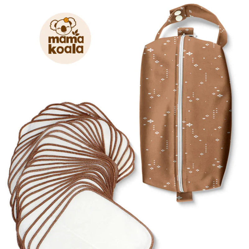 Salviette lavabili in cotone MAMA KOALA con Travel Pad
